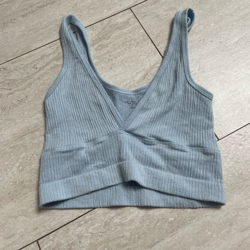 light blue tank top